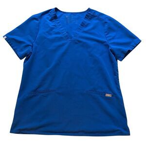 Figs Casma Scrub Top Large Royal Blue | Nurse Doctor Hospital